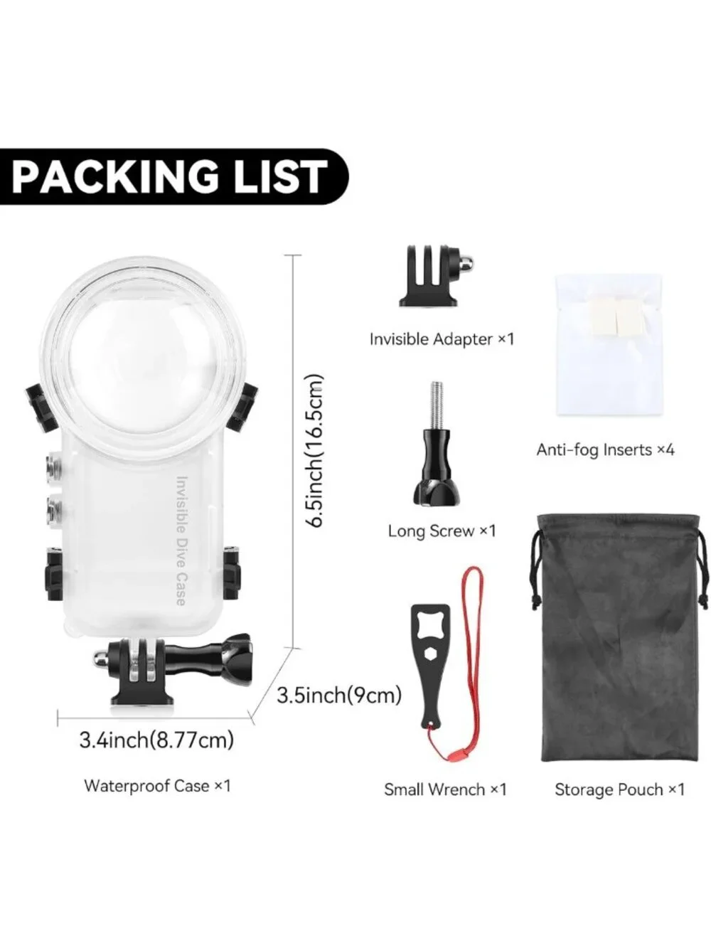 50m Waterproof Dive Case for Insta360 X4 - Invisible, Durable, Underwater Use